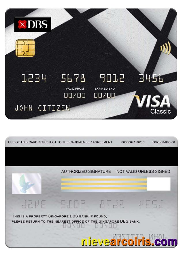 Singapore DBS bank visa classic card